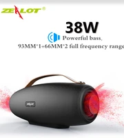 zealot s27 wireless waterproof portable bluetooth speaker 38w high power subwoofer soundbar heavy bass column suppprt tf aux usb