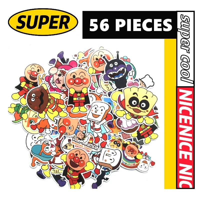 57 штук трусы Anpanman Baikinman чемодан Чемодан Чехлы Пастер граффити Стикеры ноутбук