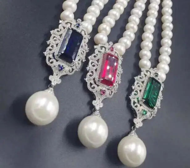 Лидер продаж многослойное ожерелье из натурального белого пресноводного