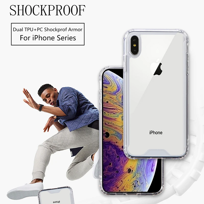Прозрачные противоударные чехлы-бамперы карамельных цветов для iPhone 11 Pro Max XR XS X 10 8