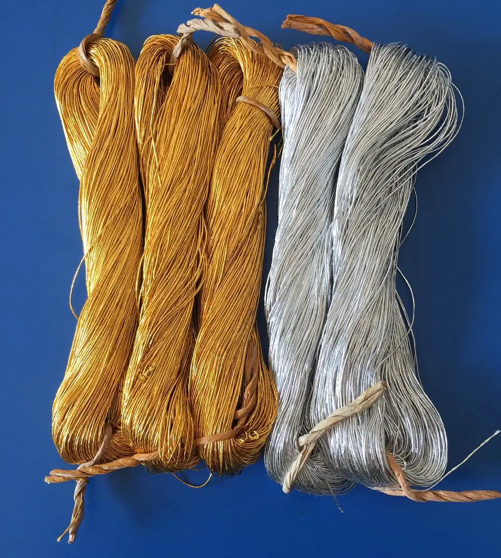 5 мотков ручная вышивка золотые металлические нитки 65 м|Нитки для пряжи| |