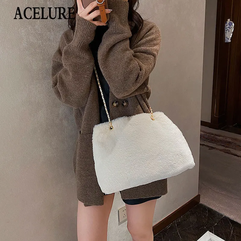 

ACELURE Simple Style Solid Color Shoulder Crossbody Bags for Women All-match Fashion High Capcity Messenger Bags Ladies Handbags