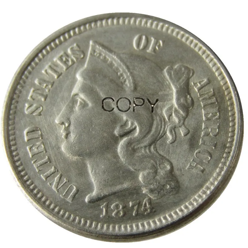 

US 1874 Three Cent Nickel Copy Coin
