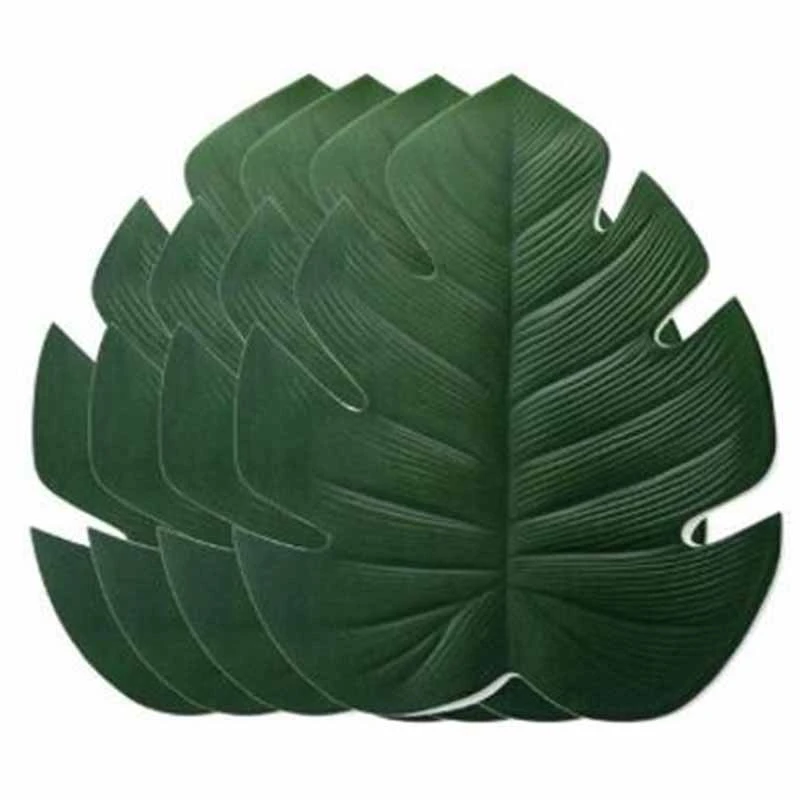 4 шт. коврик для стола с банановыми листьями водостойкая скатерть кастрюли