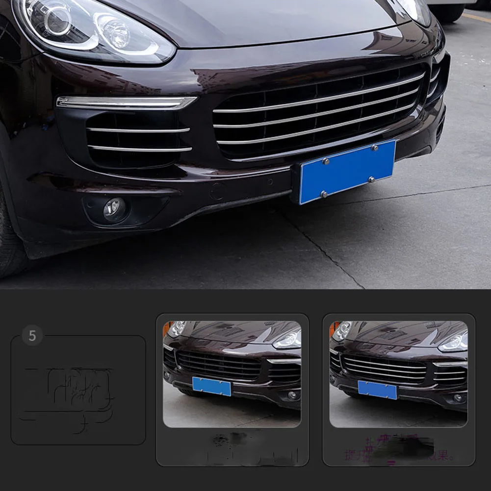 Аксессуары для Porsche Cayenne 2015 2017 сетчатые полоски передний светильник