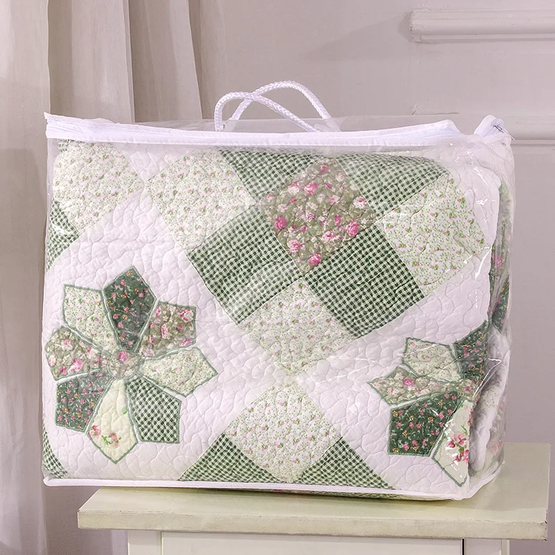 Комплект постельного белья с аппликацией CHAUSUB хлопковое стеганое покрывало