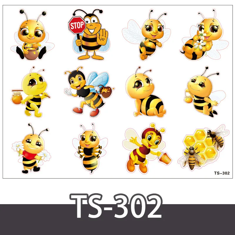 

12 шт. Смешные творчество стильная футболка с изображением персонажей видеоигр пчелы автомобильный стикер Водонепроницаемый мотоцикл накл...
