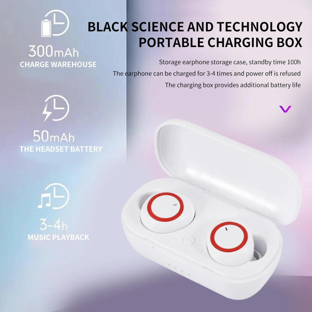 Мини наушники erlies новые беспроводные вкладыши bluetooth спортивные гарнитура