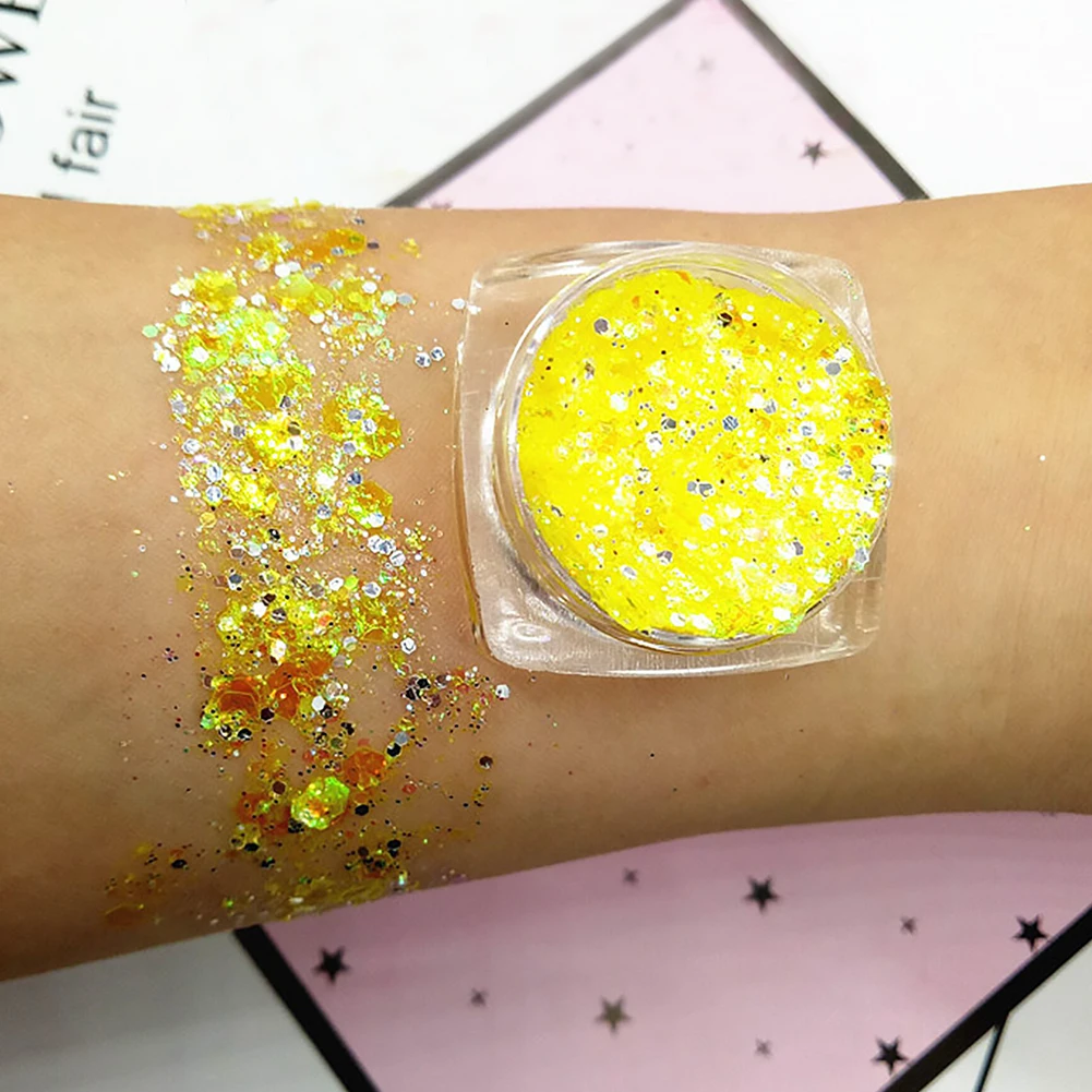 Маникюрные декоративные наконечники Сияющие Блестки макияж блестящий гель