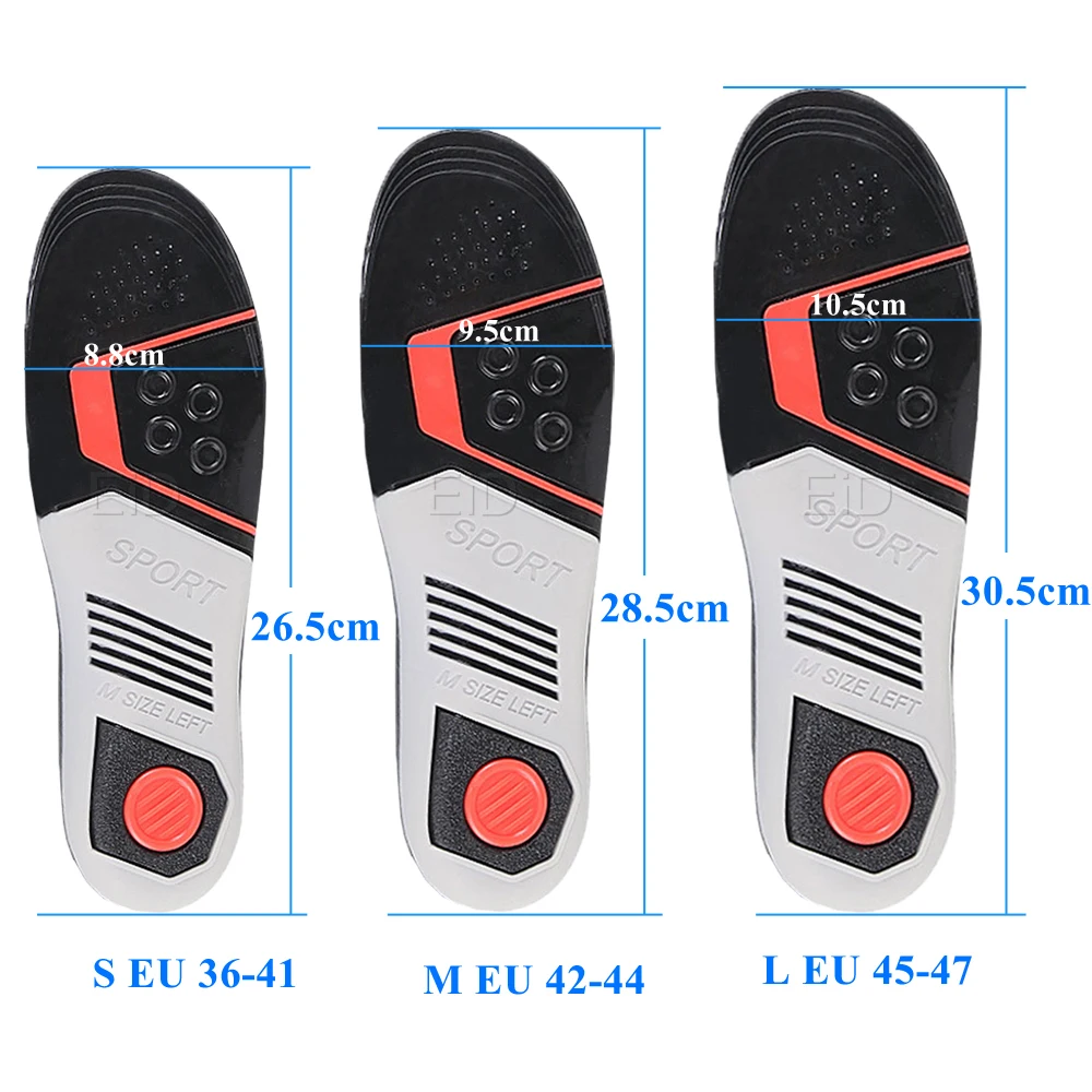 EiD Silicone Gel Insoles Foot Care for Plantar Fasciitis orthopedic Massaging Shoe Inserts Shock Absorption Shoe pad Unisex