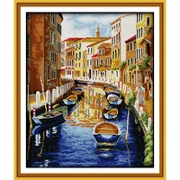 everlasting love venice water city 2 chinese cross stitch kits ecological cotton 11ct 14ct easy for beginners home decoration