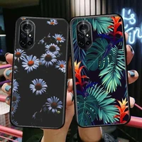 retro chrysanthemum rose flower clear phone case for huawei honor 20 10 9 8a 7 5t x pro lite 5g soft tpu black silicone caver