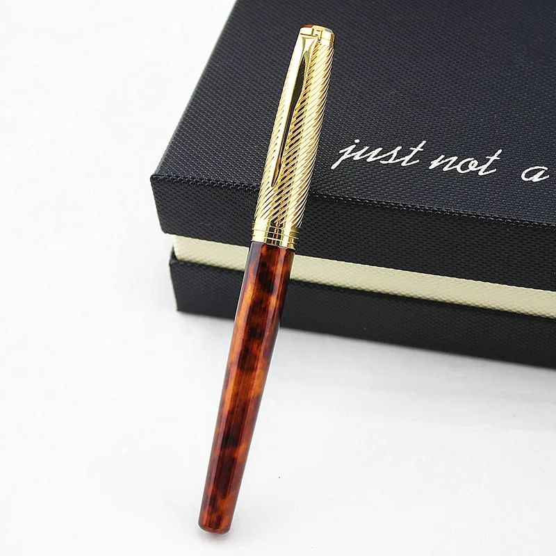 

Ручка перьевая металлическая с золотым зажимом, роскошный карандаш, Канцтовары для школы и офиса, Подарочная чернильная ручка