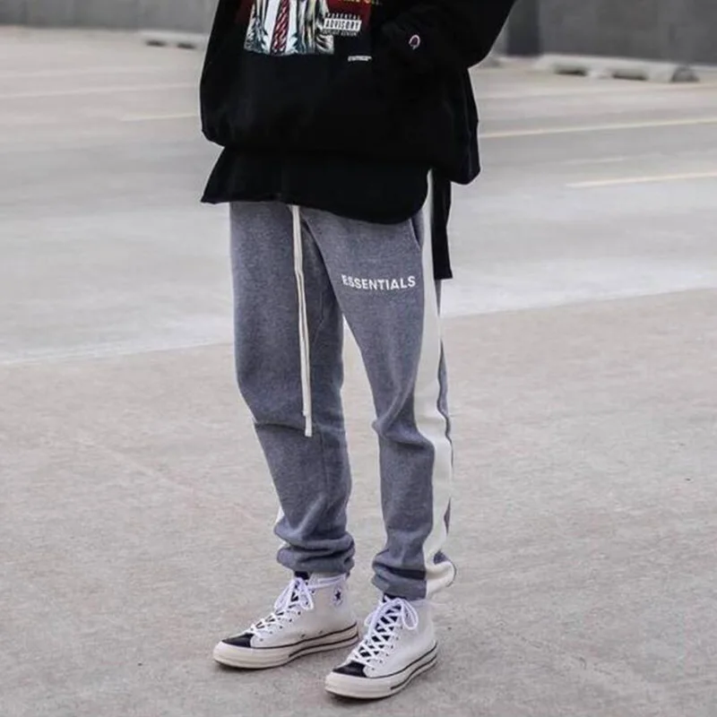 

Essentials 2021 Spring And Autumn Men's Fashion New Splicing High Street Casual Tide Brand Strappy Sports Pants