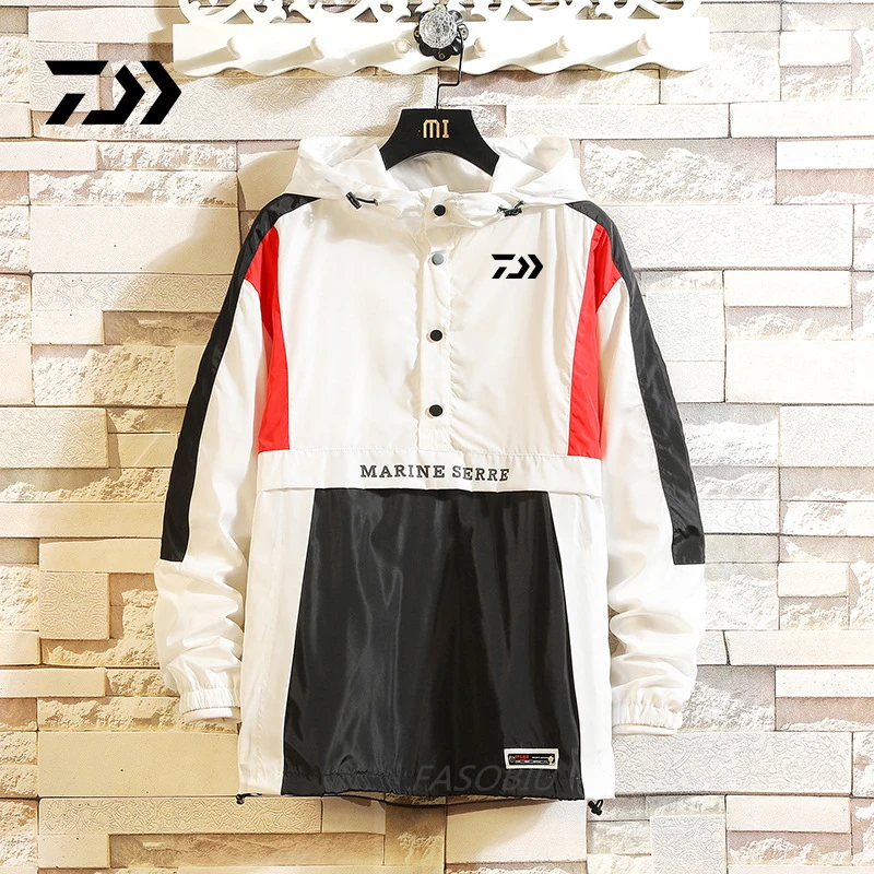 

Daiwa Spring Autumn Windproof Fishing Clothes Long Sleeve Hooded Fishing Clothing Outdoor Sport Fishing Jackets Men's Top