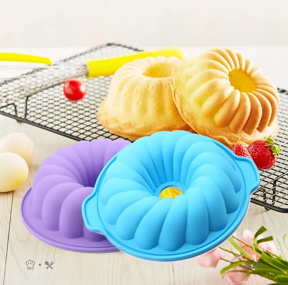 

Food Grade Silicone Mold Cooking Cake Mould Threaded Pudding Jelly Doughnut Baking Accessories DIY Bakeware Muffin Cup 12PCS
