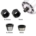 4 шт.компл. цанговый патрон для триммера, фрезерный станок для гравировки, обрезной станок 6 мм, 8 мм, 14 дюйма, цанговый патрон, адаптер, гравировальная машина