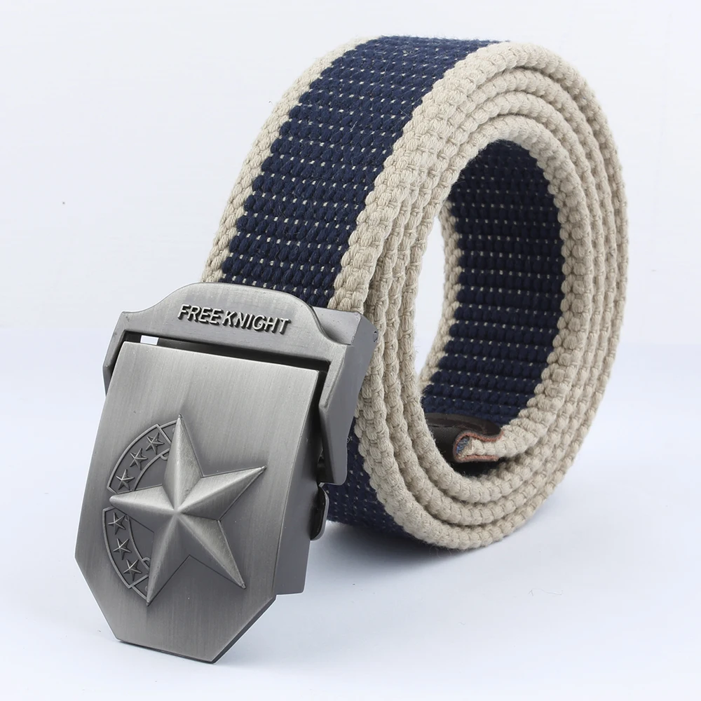 

UMBRELLA Official Authentic Outdoor Canvas Belt Training High Quality Alloy Five-pointed Star Belt Buckle Designer Men's Belt