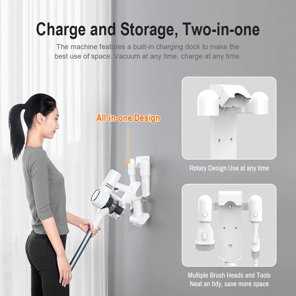 Promo Code【11000-1000₽:NEWYEAR1000】Dreame V10 Ручной пылесос Smart Sweeper Беспроводные вертикальные