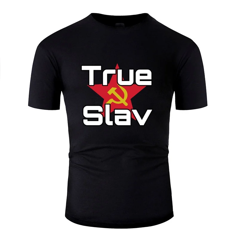 Летняя футболка с надписью &quotTrue Slav Russland Udssr Kommunismus&quot мужская хлопковая женская