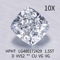 1 55ct d vvs2 cushion lab grown diamond igi certificate hpht lg480172429