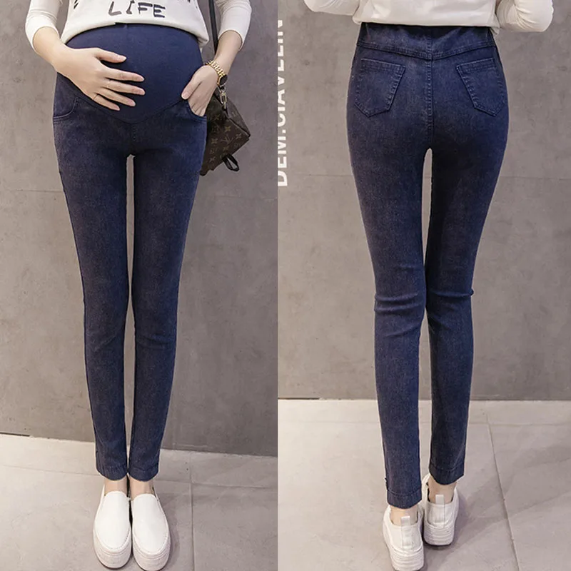 Брюки карандаш с завышенной талией Леггинсы для беременных Одежда джинсы