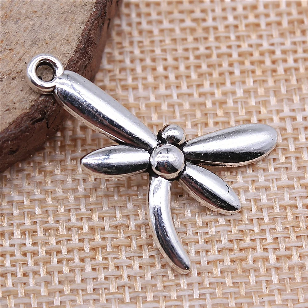 

5Pcs 27x31mm Antique Silver Color Simple Dragonfly Charms For DIY Jewelry Making DIY Handmade Jewelry
