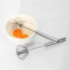 Полуавтоматический взбиватель для яиц, венчик для яиц из нержавеющей стали, ручной миксер, самоповорот, кухонный инструмент для яиц, быстрая доставка