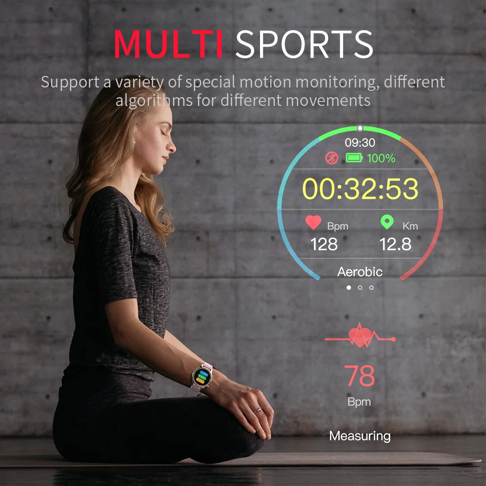 

LOKMAT TIME Smart Watch Women Sports Watch Female Physical Health Management Bluetooth Call Answer Weather Smartwatches Men