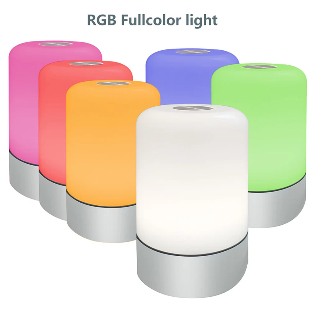 

USB Rechargeable Dimming Gift Atmosphere For Kids Portable Home Decor Touch Control LED Night Light Bedroom Color Changing