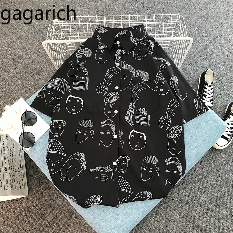 Женские блузки с отложным воротником Gagarich винтажные коротким рукавом в