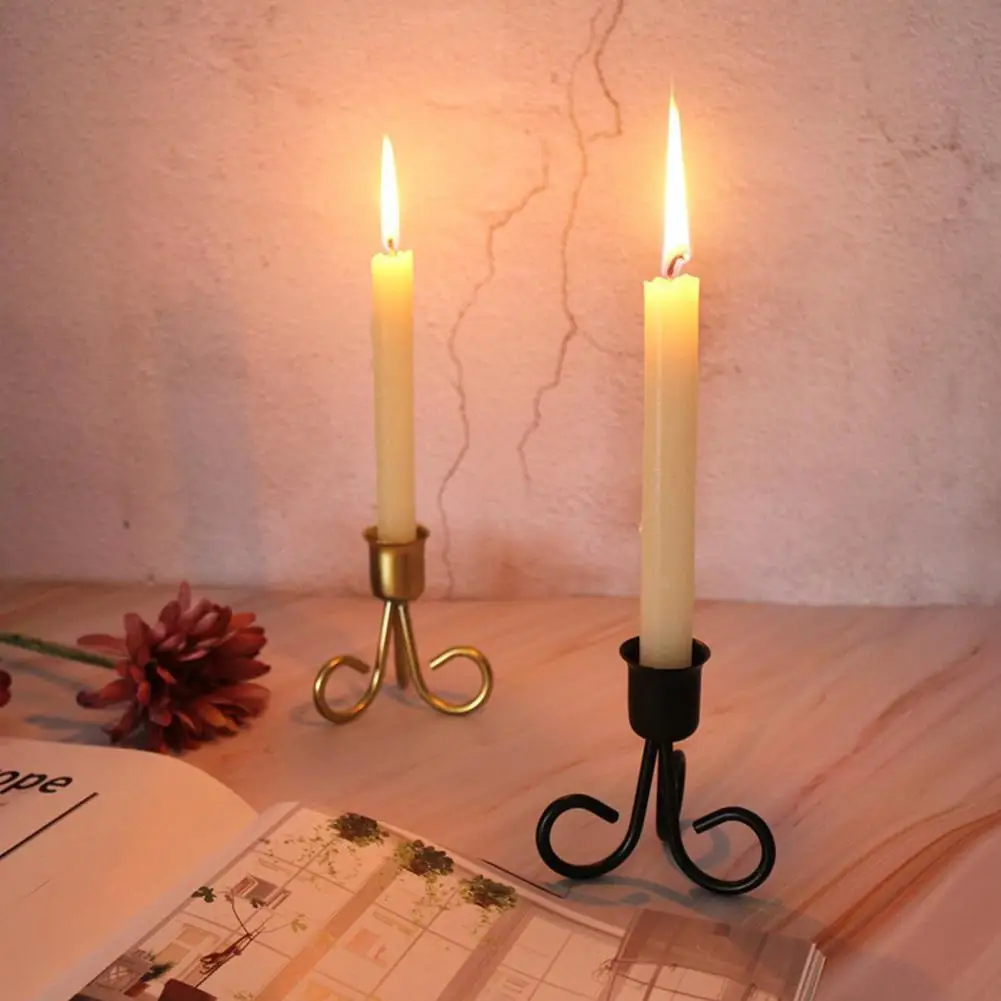 

Nordic Golden Wrought Iron Scented Candle Holder Retro Iron Wire Ornaments Indoor Desktop Decorations Eco-friendly Rust-proof