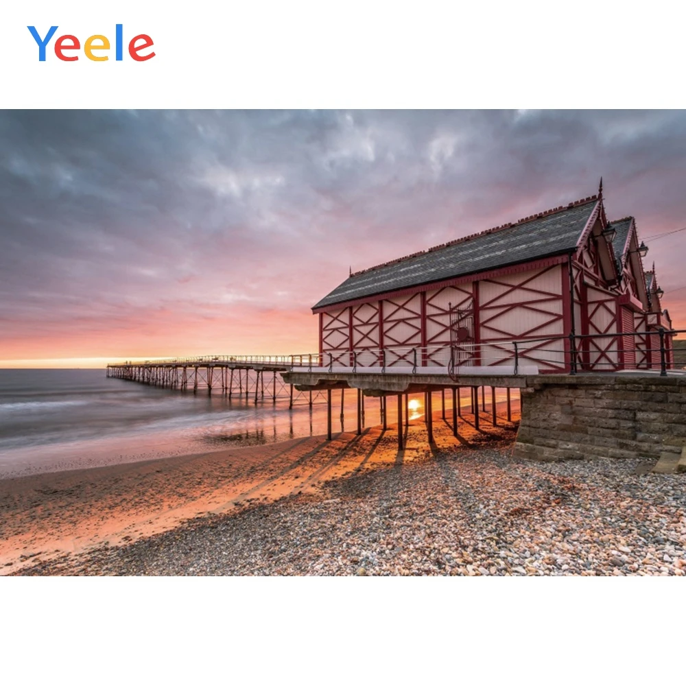 Фон Летний морской пляж песок пасмурный дом Сумерки праздник ребенок животное