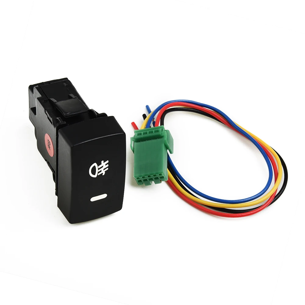 

5Pin Car Light Switch On/Off LED Push Button Fog Lamps Switches With Cable For Honda FIT Civic Accord CRV