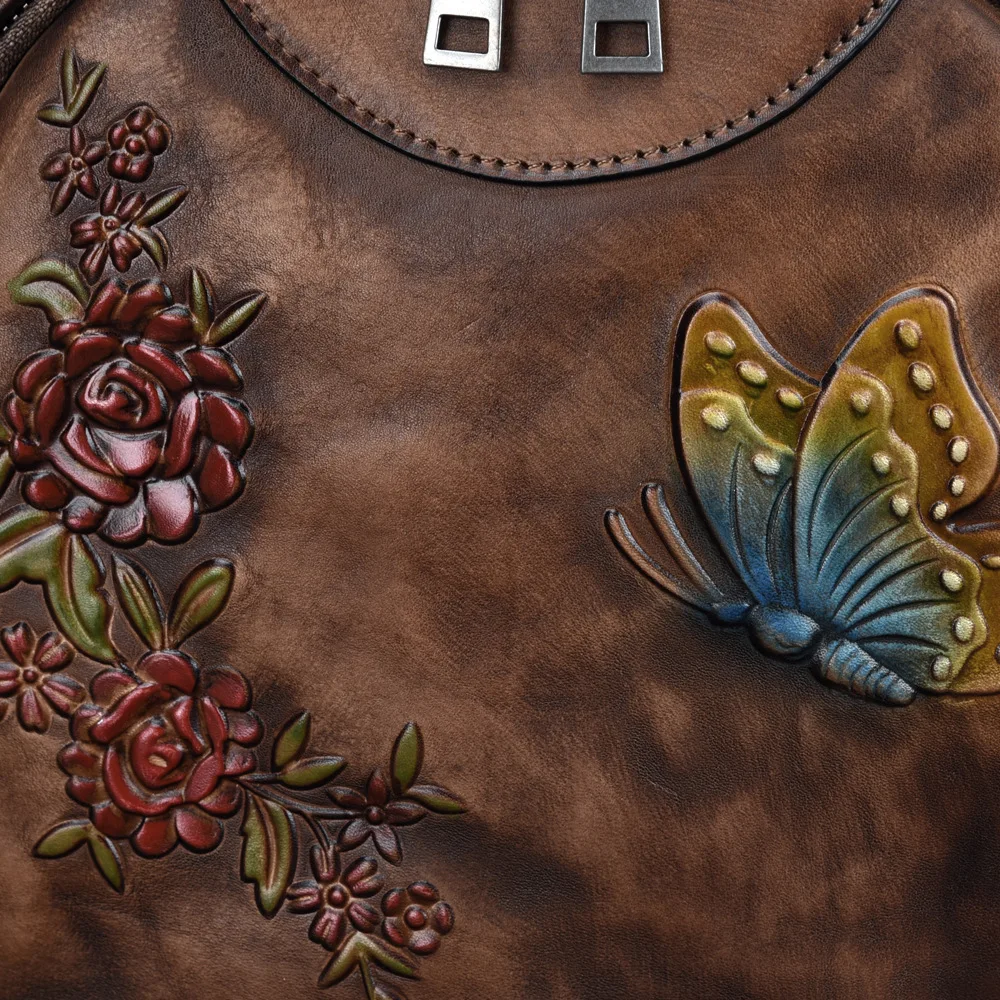 

YourSeason New Genuine Leather Ladies Backpack Multifunction Female Zipper Soft Handle Embossing Animal Prints Shoulder Bags