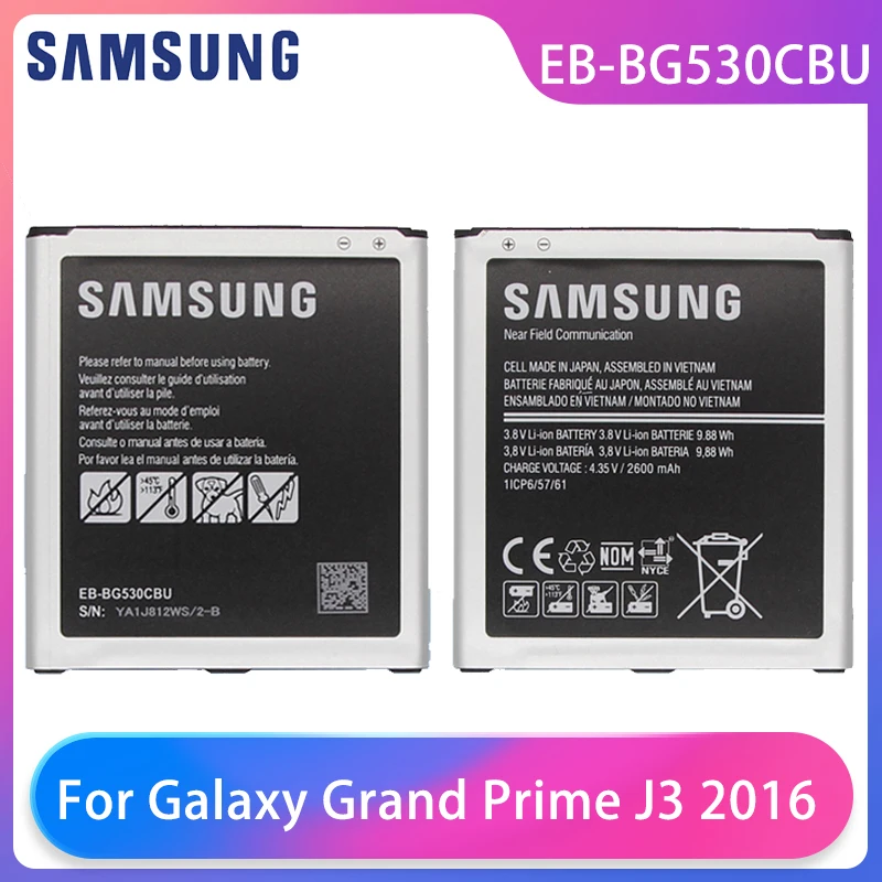 Оригинал Samsung Galaxy Grand J3 2016 J320F G5308W G530 G531 J5 2015 J2 Prime G532 аккумулятор телефона EB BG530CBU