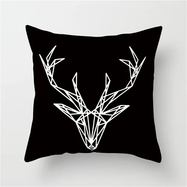 Черно-белая фотография олень панда лошадь украшение для дома автомобиль