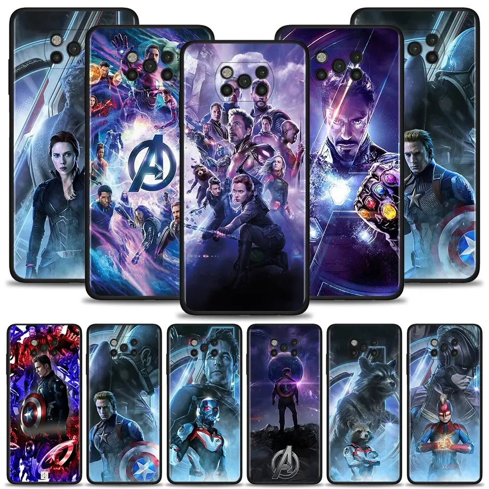 

Phone Case For Xiaomi Poco X3 NFC F3 GT M4 M3 Pro 5G Note 10 Civi 9T 11T 11 10T Lite Pro 5G Capa Marvel Avengers Endgame