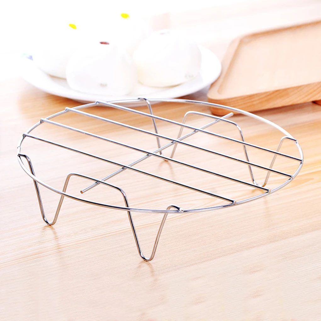 

Stainless Steel Round Pot Steamer Rack Durable Dumplings Steaming Tray Tableware Stand for Eggs Kitchen Cooking Accessories