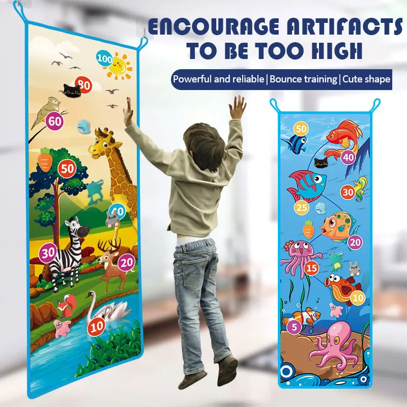 

Children Cartoon Heigth Sports Jumping Growth Blanket Help Growth Training Measure Height Home Baby Touch Sports Game Toys