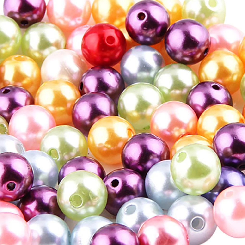 100 шт цветные круглые стеклянные жемчужные бусы для ожерелья серьги браслеты