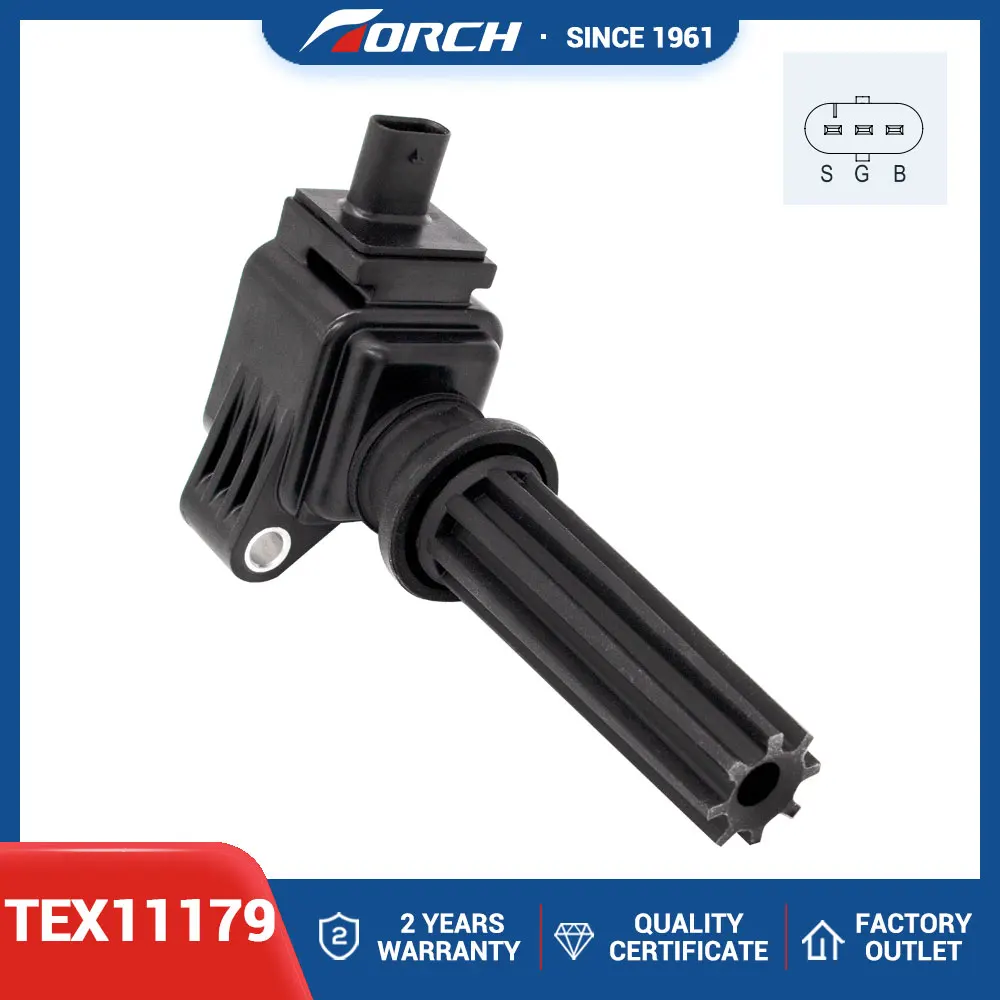 

Torch Ignition Coil TEX11179 Replace for CM5Z-12029-A CM5E-12A366-BB CM5E-12A366-BC CM5E-12A366-CA UF670 Fit with Ford Edge 12