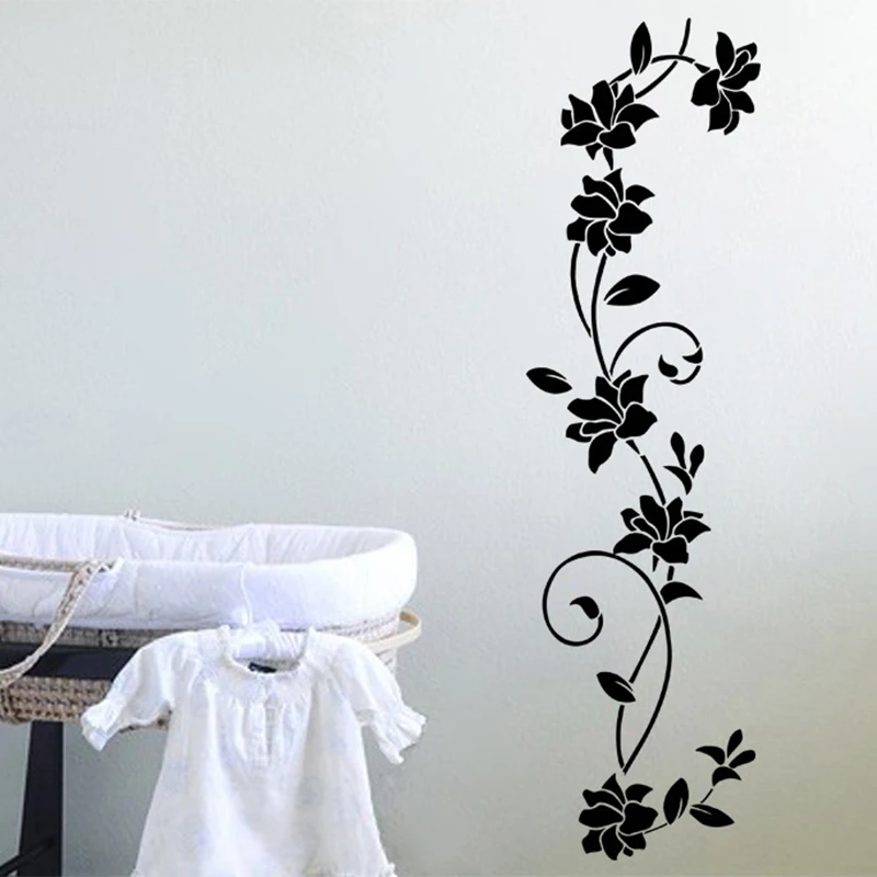 

3D Vase Flower Tree DIY Removable Art Vinyl Wall Stickers Decal Mural Home Decor For Home Bedroom TV Background Decoration