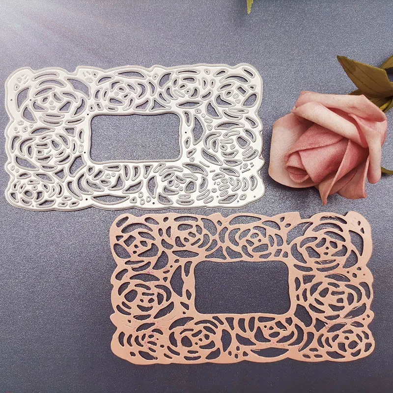 

Металлические Вырубные штампы, полые розы, рамка, карточка, новая модель, тиснение, сделай сам, бумажная карточка, рукоделие, 116*67 мм