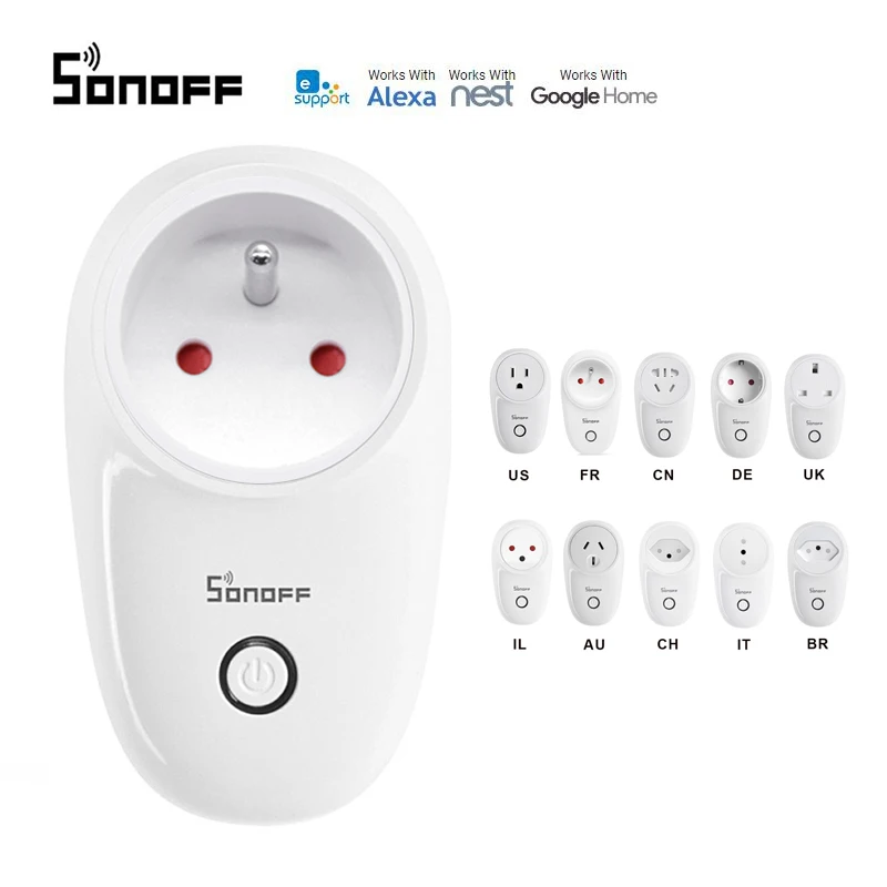 

Sonoff S26 WiFi Smart Socket Plug Timer Switch Remote Control Automation Smart Home Compatible with Alexa Google Home Assistant