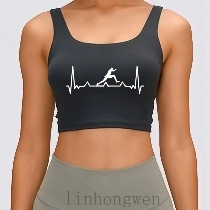 

В длину "кардиограмма сердца", Женская майка повседневная одежда; Нормальные; Сезон весна-осень; S-XL хлопковые футболки с надписью Crazy укороче...