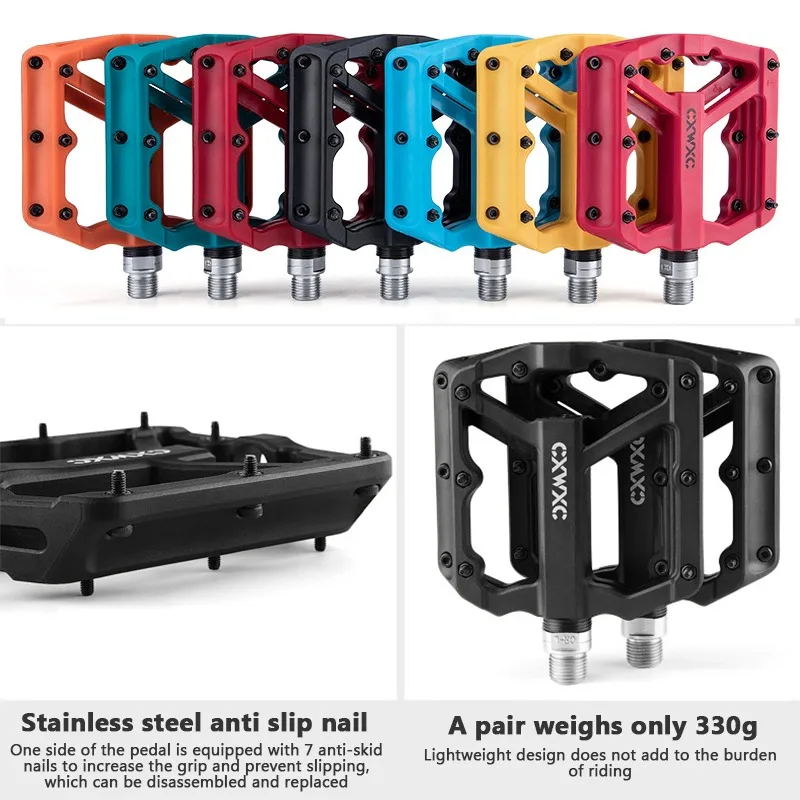 Bicycle pedals for mountain biking on highways  Pedal Bearing Bike Reflector XC Off-road pedal clip mtb rainbow