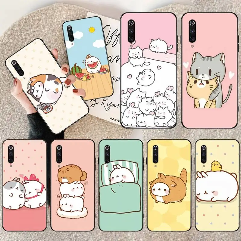 Мягкий силиконовый чехол для телефона PENGHUWAN Kawaii Molang с мультяшным аниме котом из