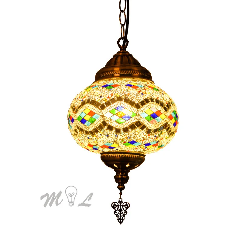 

Vintage Turkish Pendent Lights Home Deco Art Mediterranean Sea Hanging Lamps for Bedroom Living Room Loft Luminaires Suspension