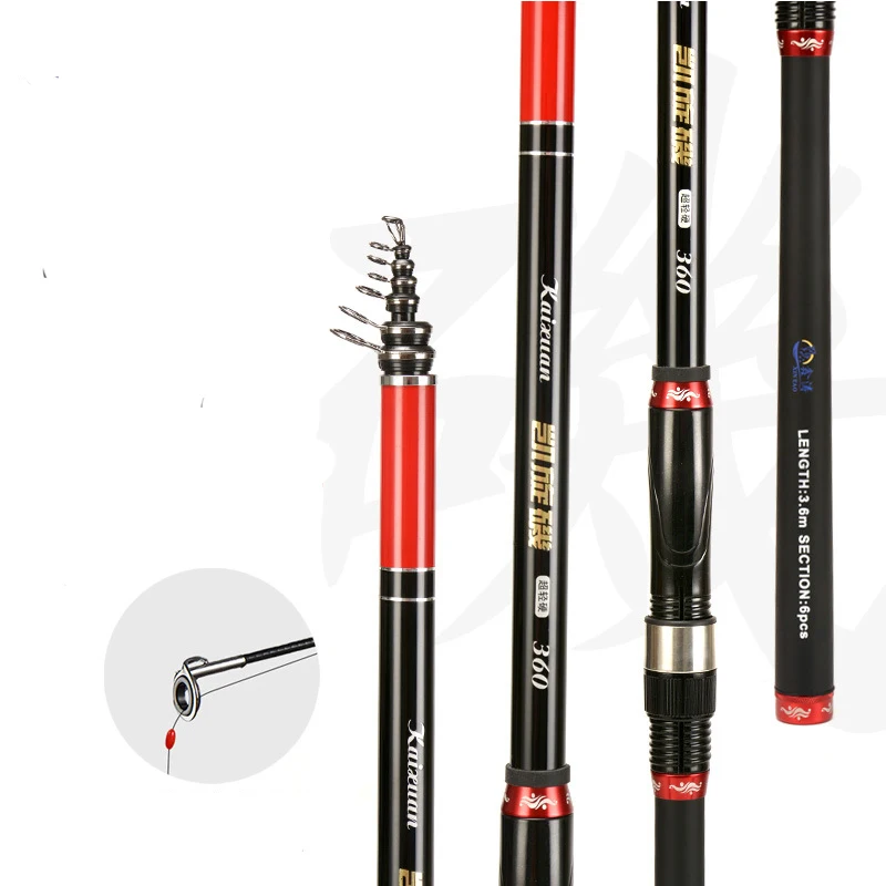 

Portable Telescopic High Carbon Spinning Fishing Rod 2.7-6.3M Super Hard Jigging Sea Boat Pesca Pole